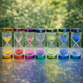 Vibrant Mini Sand Hourglass Timer - Colorful Desktop Decorative Sandglass (each)
