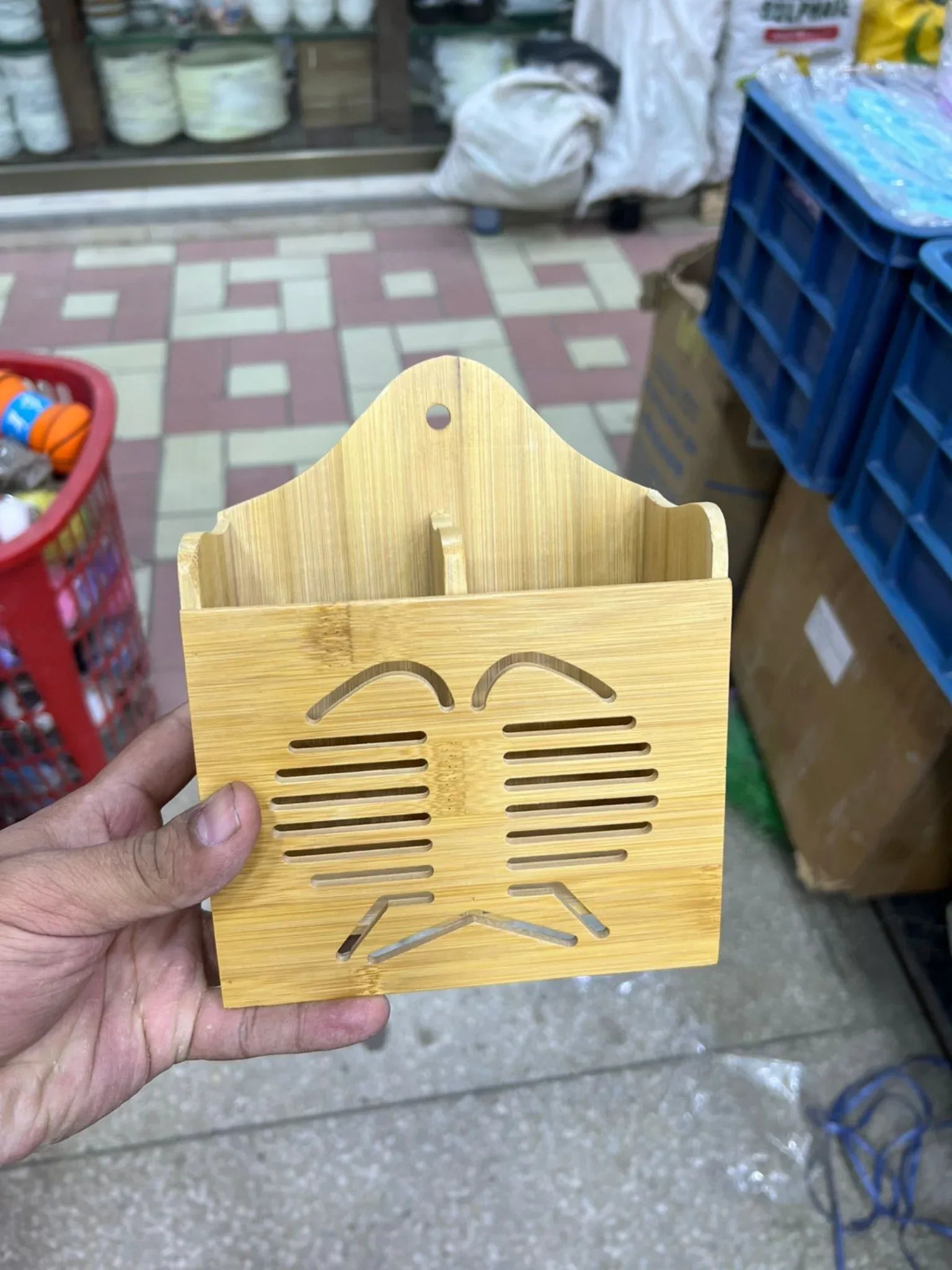 Bamboo Wall-Mounted Multifunctional Holder Organizer