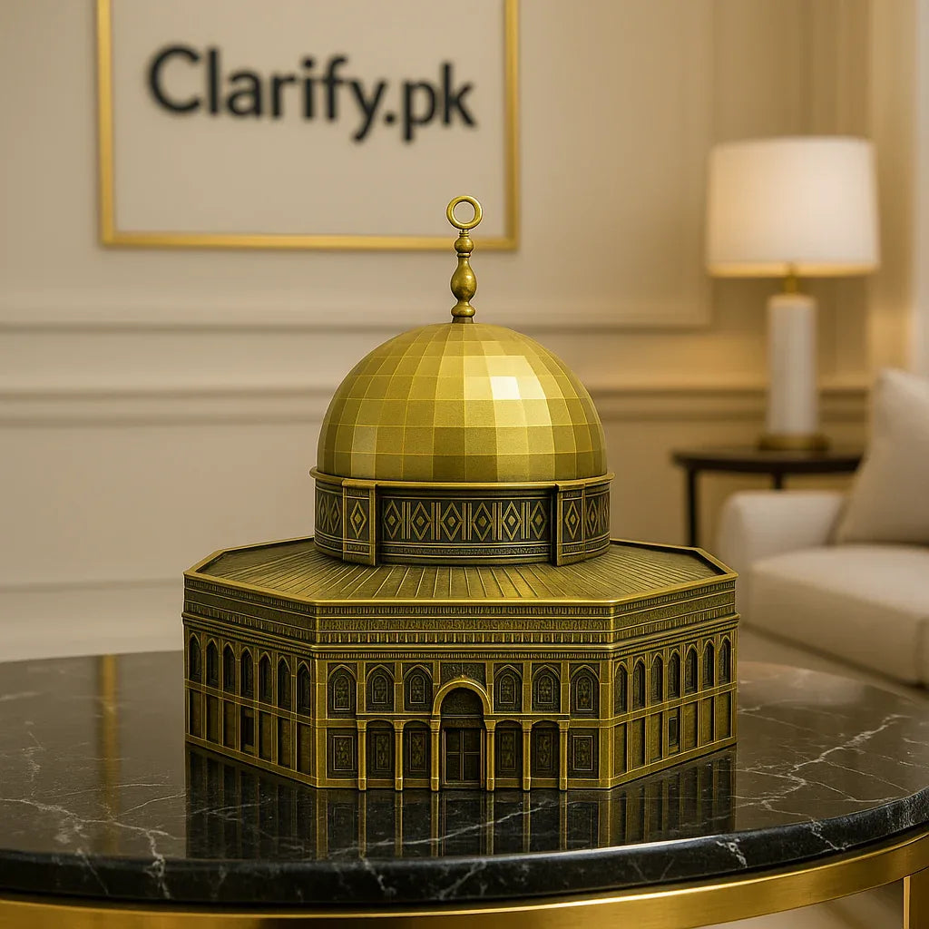 Masjid Al-Aqsa Metal Statue – Islamic Home Décor Showpiece