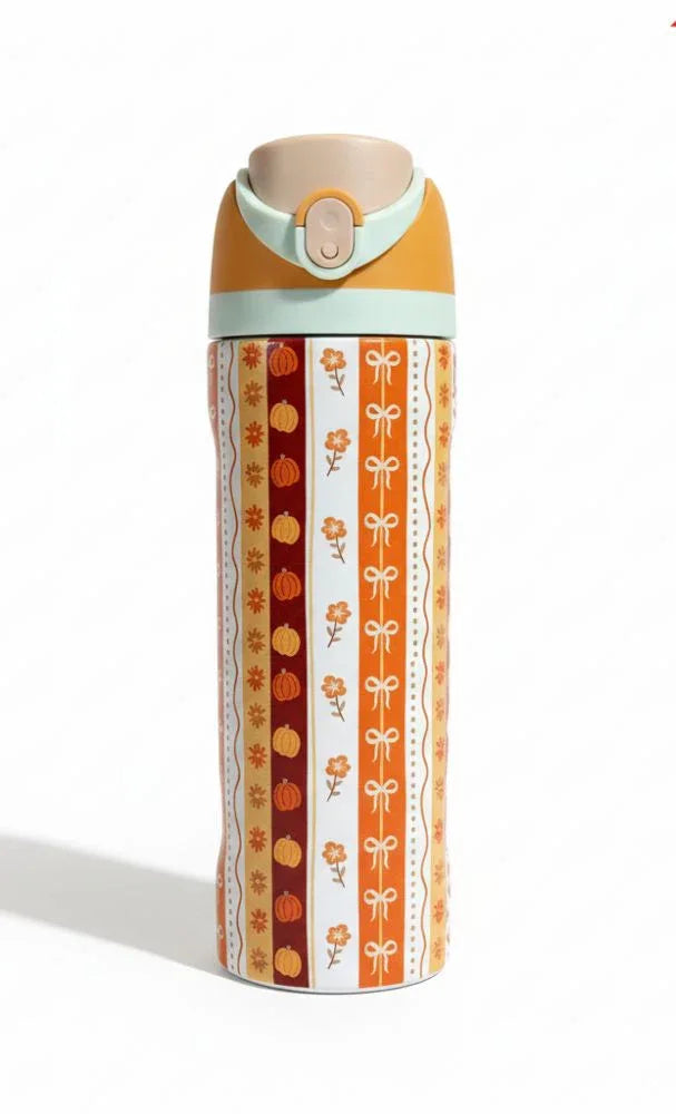 Premium Autumn Stripes 32oz Owala Bottle – Stylish Water Bottle (950ml)