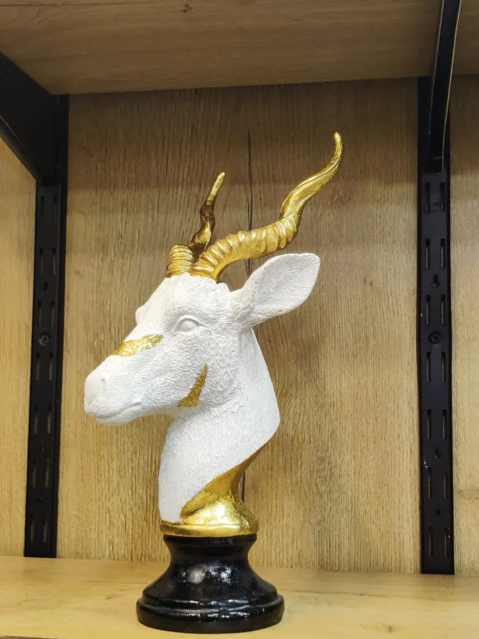 Luxury Gold Markhor Head Decorative Showpiece