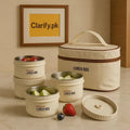 Portable Insulated Stainless Steel Bento Lunch Box Set With Bag