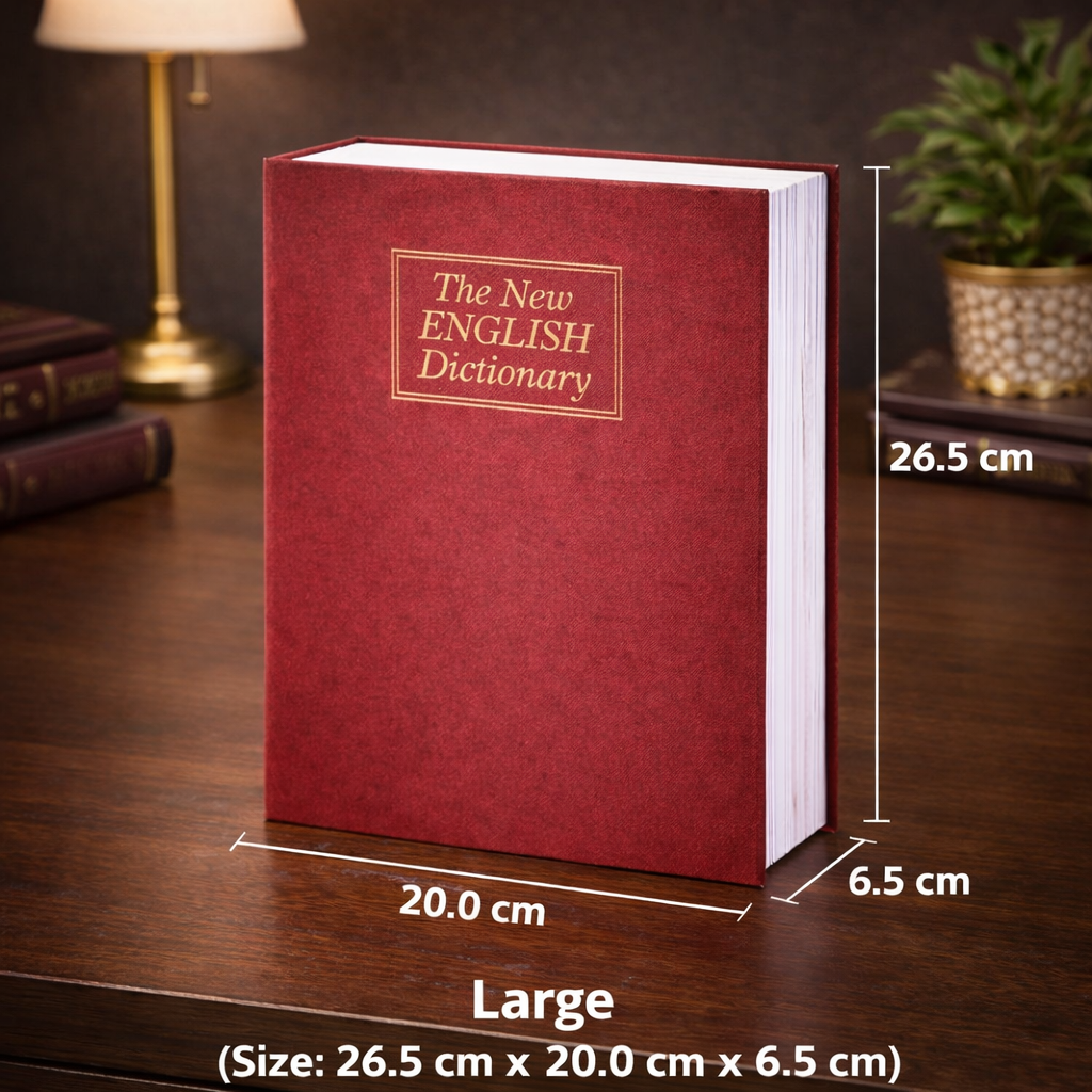 Luxury Dictionary Book-Style Hidden Safe Locker with Combination Lock
