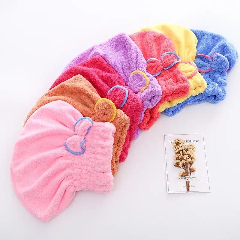 Flower Cap Towel – Quick Dry Microfiber Hair Wrap Turban