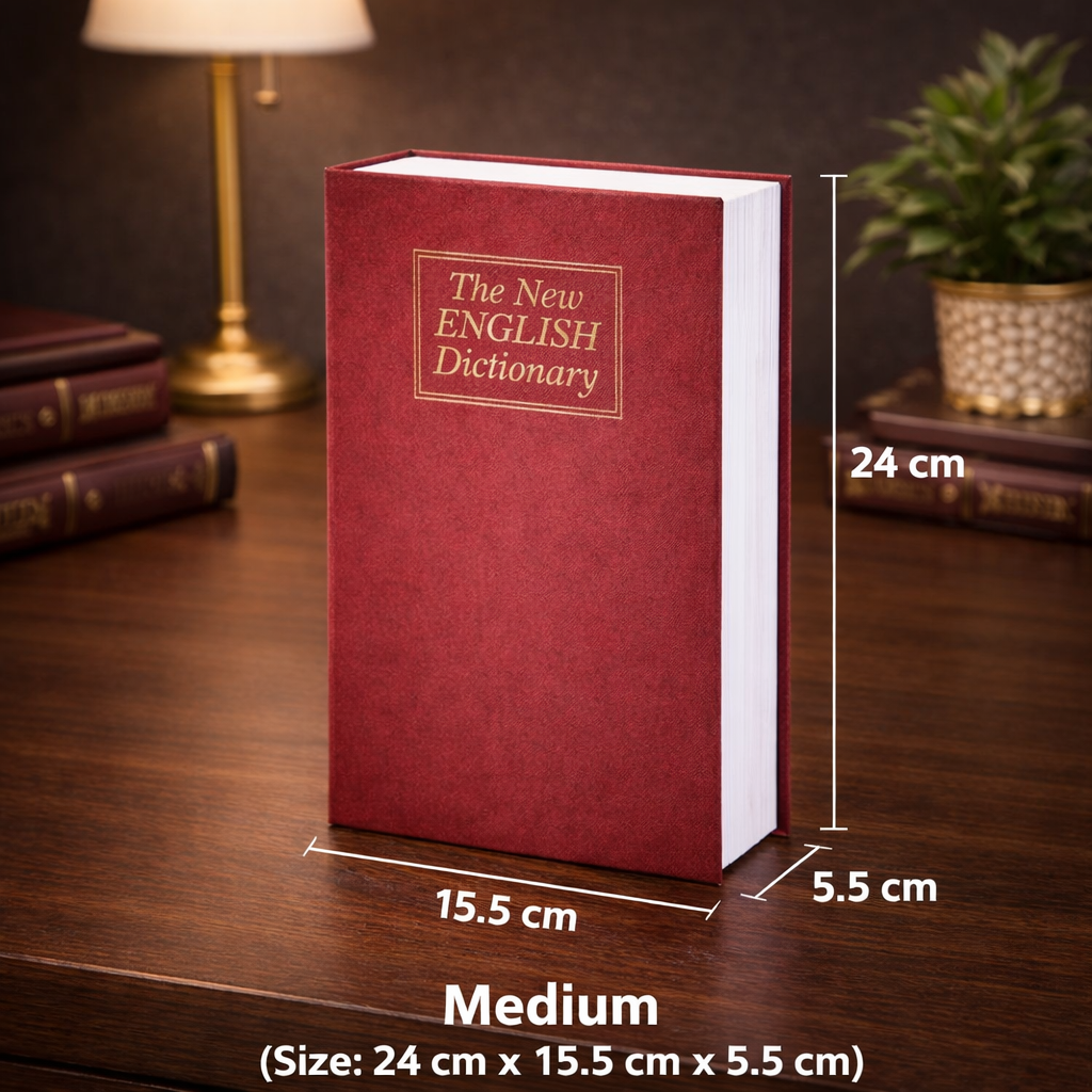 Luxury Dictionary Book-Style Hidden Safe Locker with Combination Lock