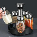 Premium Spice Rack - Rotating Spice Rack Set with 6 High-Quality Containers for Easy Access
