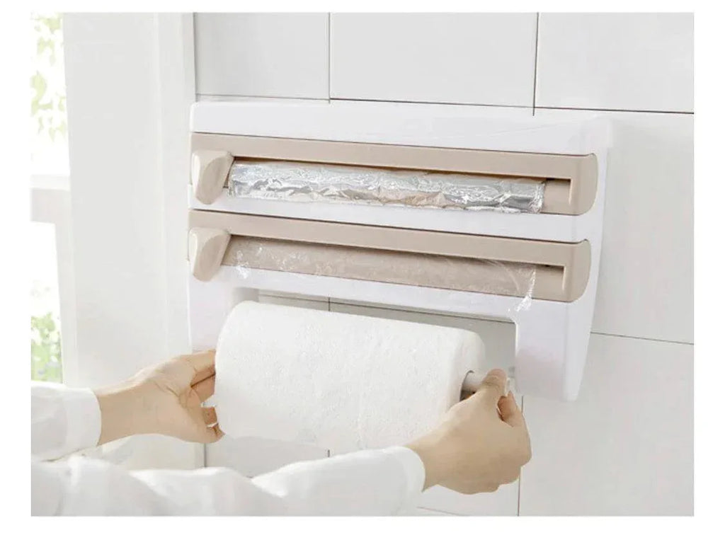 3 in 1 Paper Dispenser - Versatile Tissue, Towel, and Wrap Holder for Home and Office
