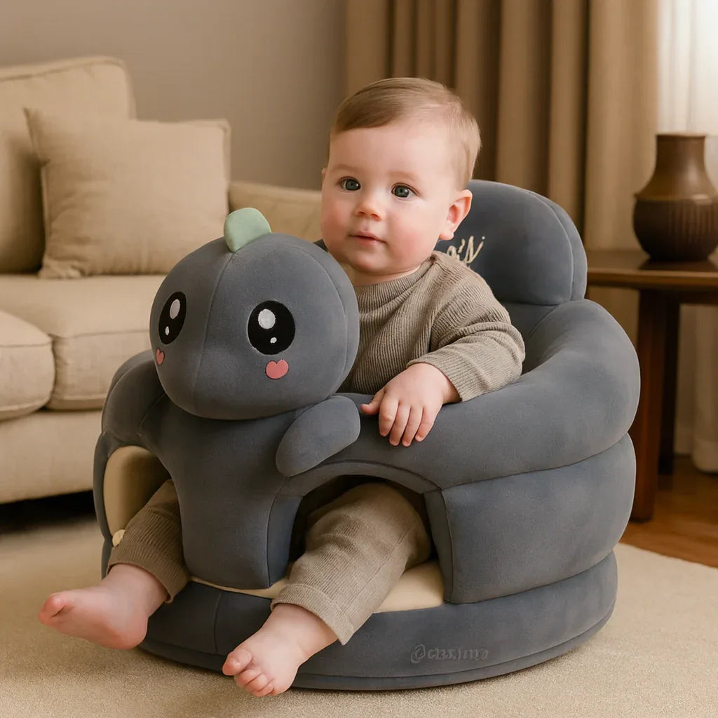 Grey Baby Dino Seater – 360° Soft Support Chair