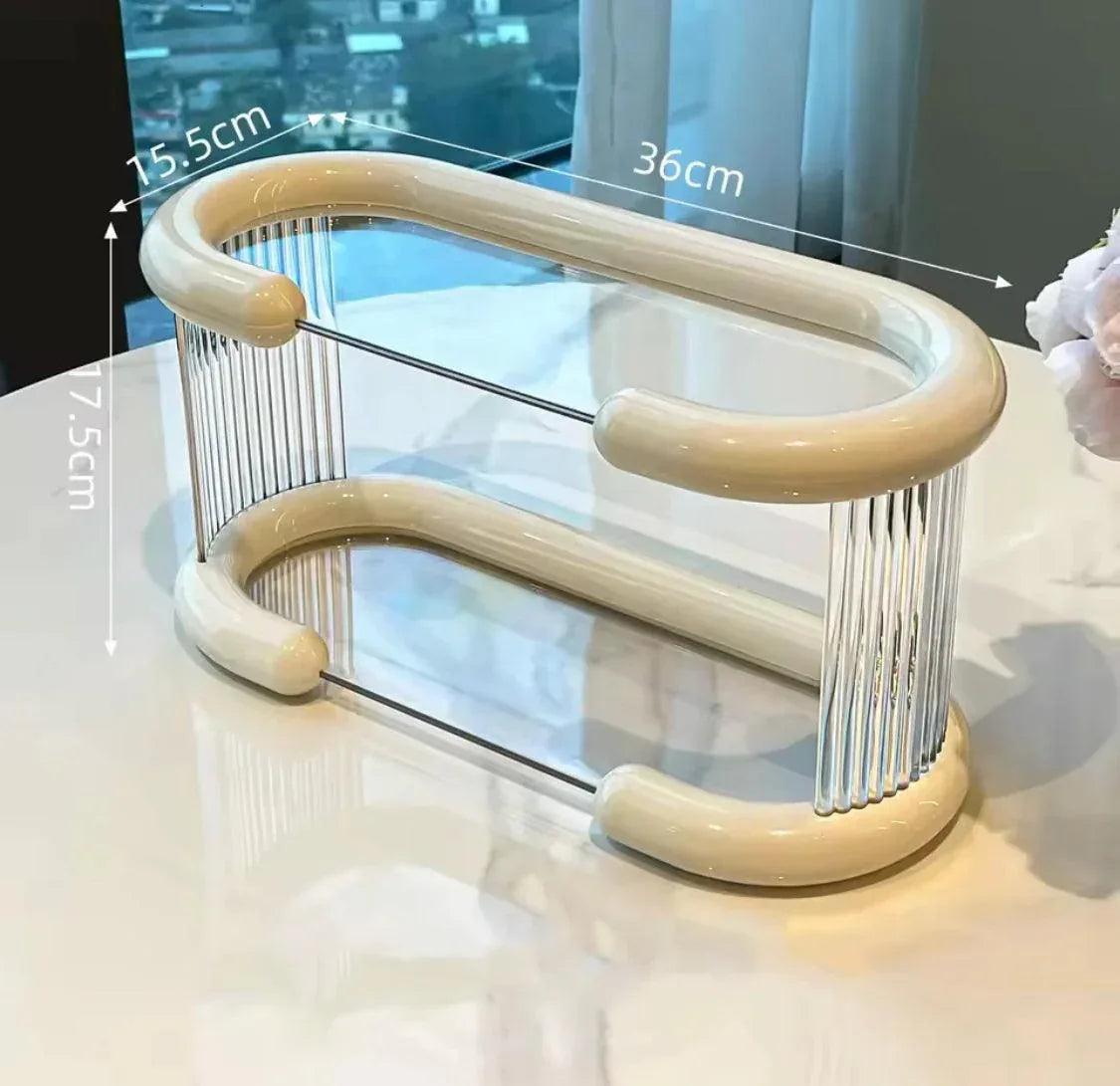 Multipurpose Storage Rack for Bathroom, Kitchen, and Vanity – Organizer Shelf for Cosmetics and Essentials