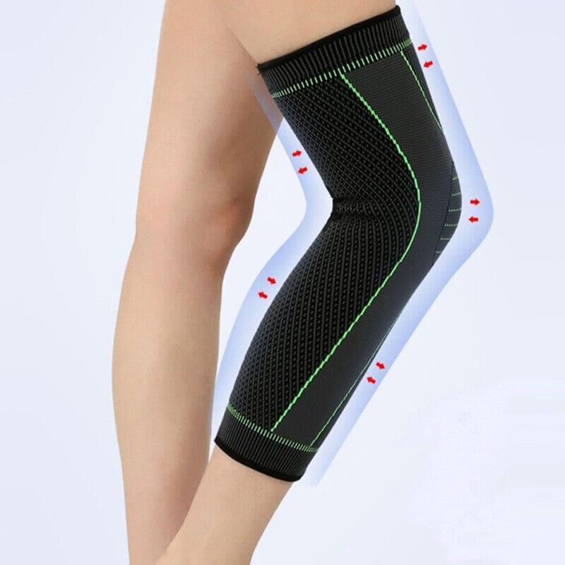 Elastic Knee Support Brace with Strap for Full-Length Protection