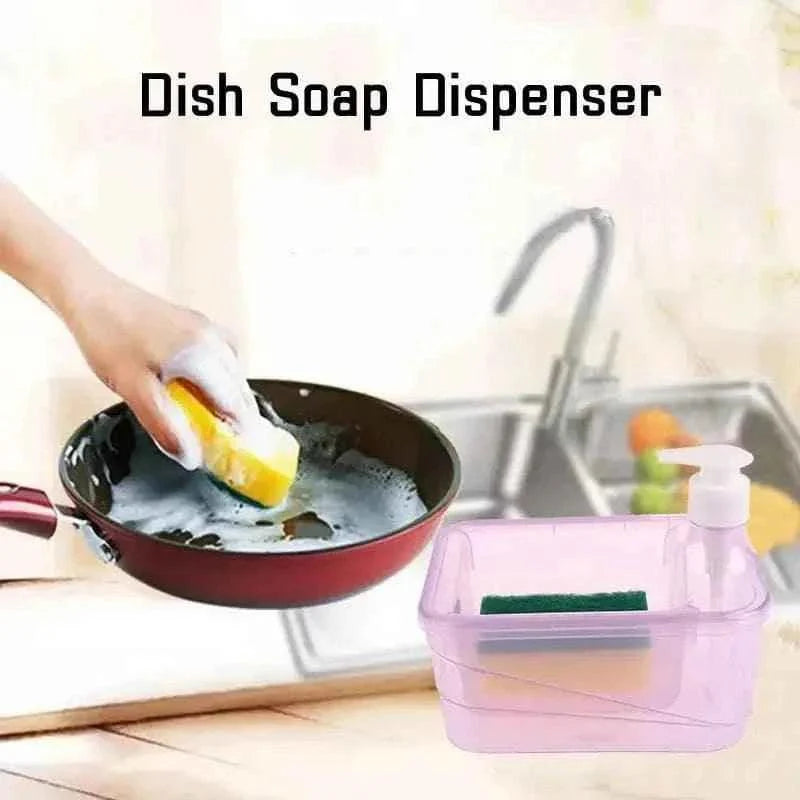 Round Transparent Kitchen Dispenser with Sponge for Easy Liquid Pouring
