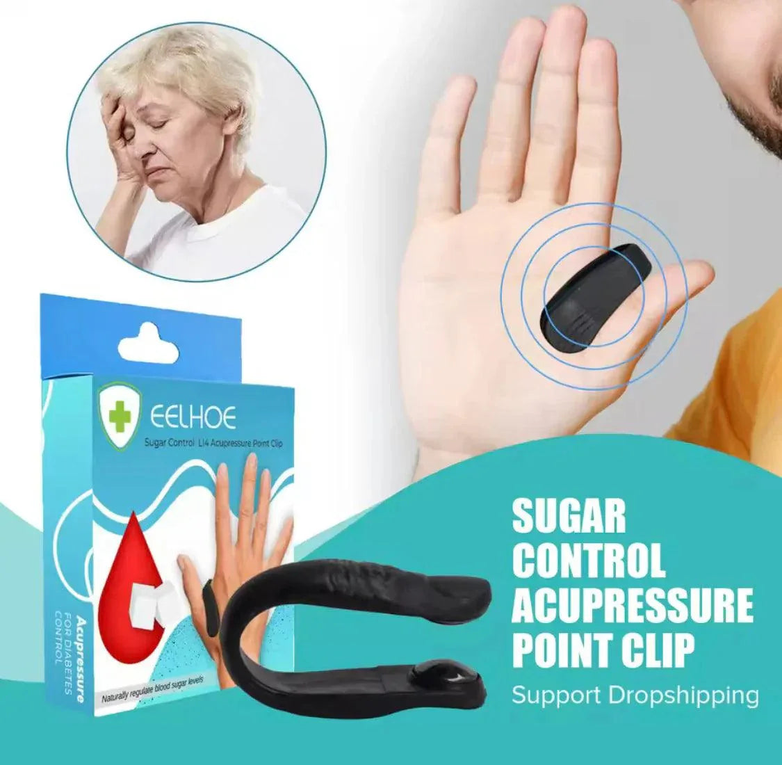 Portable Sugar Control Clip for Diabetes Management and Blood Sugar Monitoring