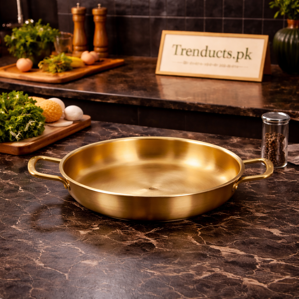 Premium Golden China Wok Serving Collection