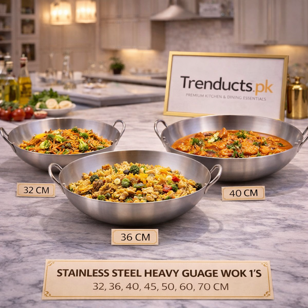 Professional Stainless Steel Heavy Gauge Wok Collection