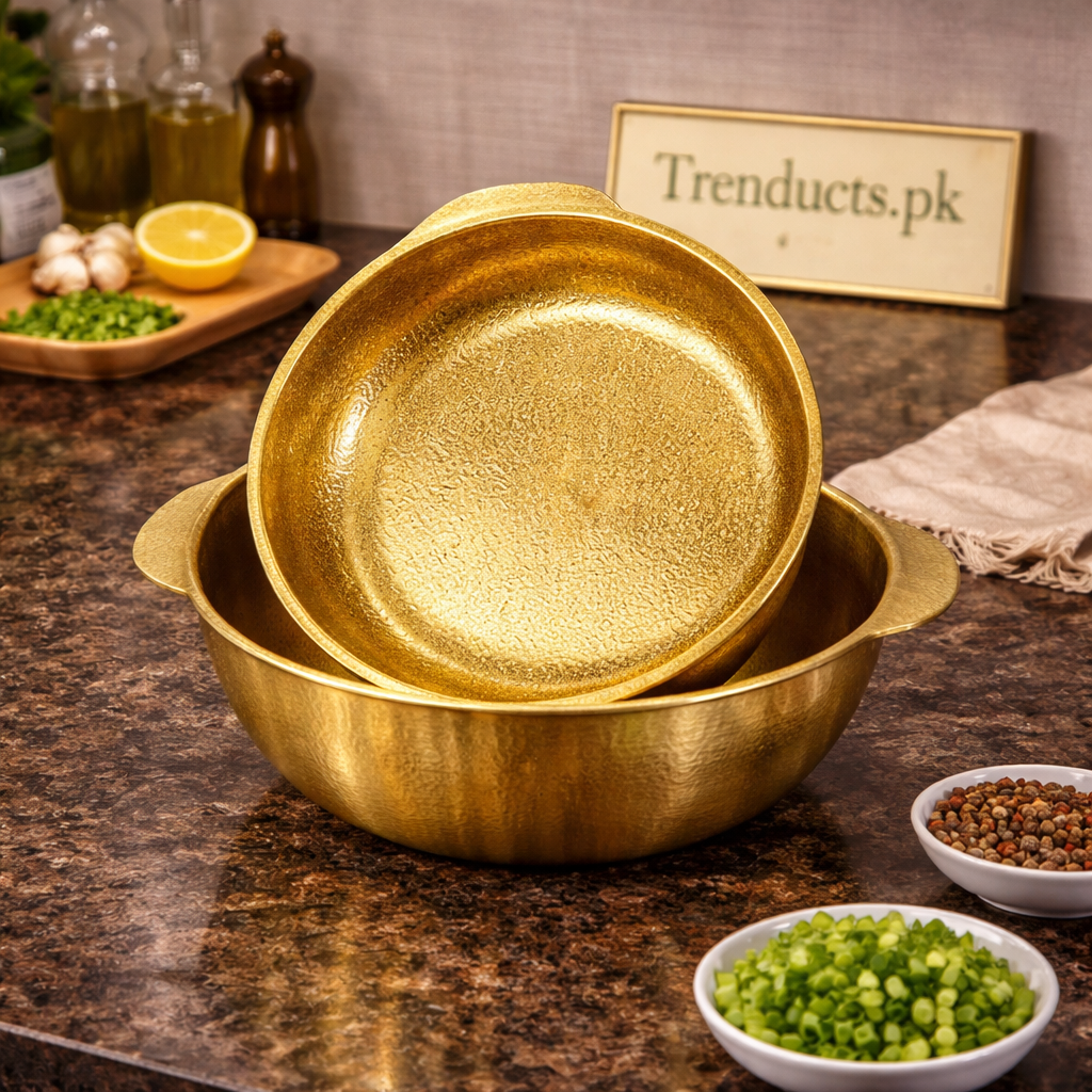 Premium Golden Textured Serving Bowl Collection