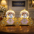 Romantic Rotating LED Couple Buggy Snow Globe Decoration (each)