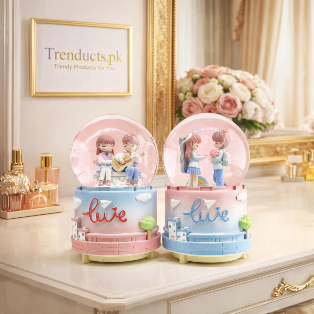 Premium Romantic LED Couple Snow Globe Collection (Random Designs)