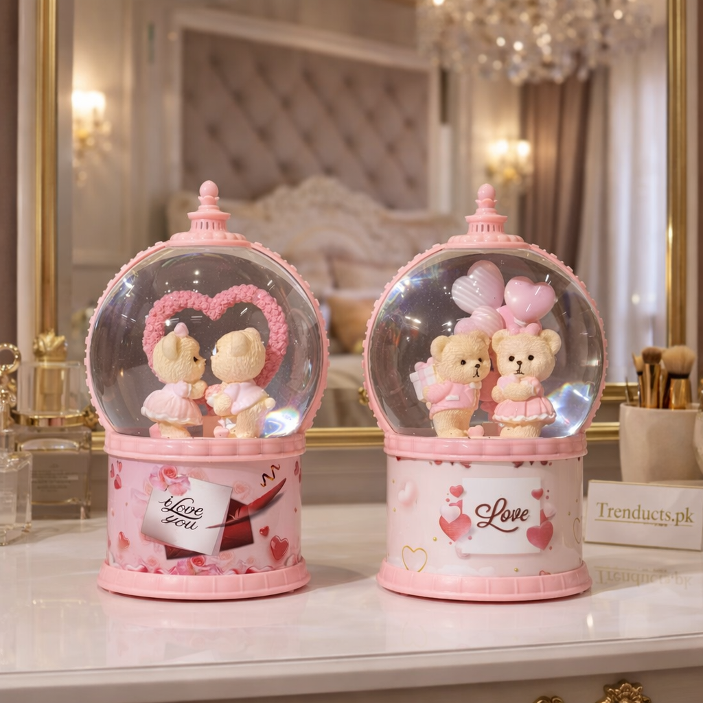 Premium Romantic LED Couple Snow Globe Collection (Random Designs)