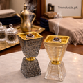 Crystal Geometric Bukhoor Burner - Luxury Glass Series (10" x 3") (each)