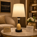 Modern Scandi-Chic Electric Side Table Lamp (15")