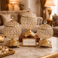 Luxury Ice Gold Crystal Candy Jar Collection