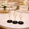 Modern Swirl Crystal Candle Stand – 3 Piece Luxury Collection