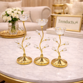 Crystal Bud Enchanted Vine Candle Stand – 3 Piece Luxury Set