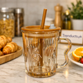 Premium Glass Sipper Cup - Aesthetic Drinkware