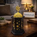Premium Porcelain Luban Dan – Luxury Metallic Incense Burner for Oud & Bakhoor (Random Design and Color)