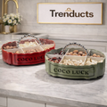 Multi-Compartment Nut & Snack Storage Box – Airtight Serving Tray