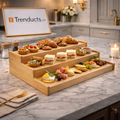 Premium 3-Tier Wooden Serving Stand – Elegant Dessert & Appetizer Display