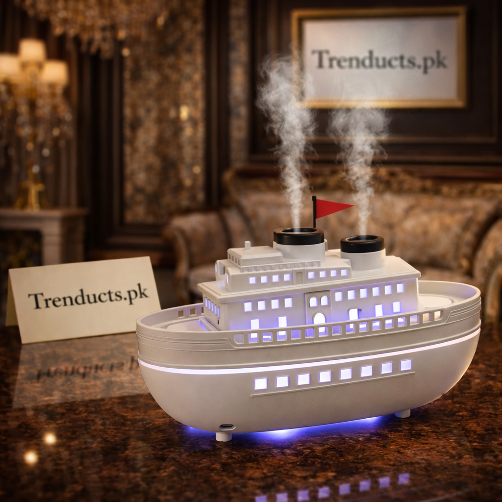 Ship Voyager Steam Flame Aroma Diffuser - LED Humidifier