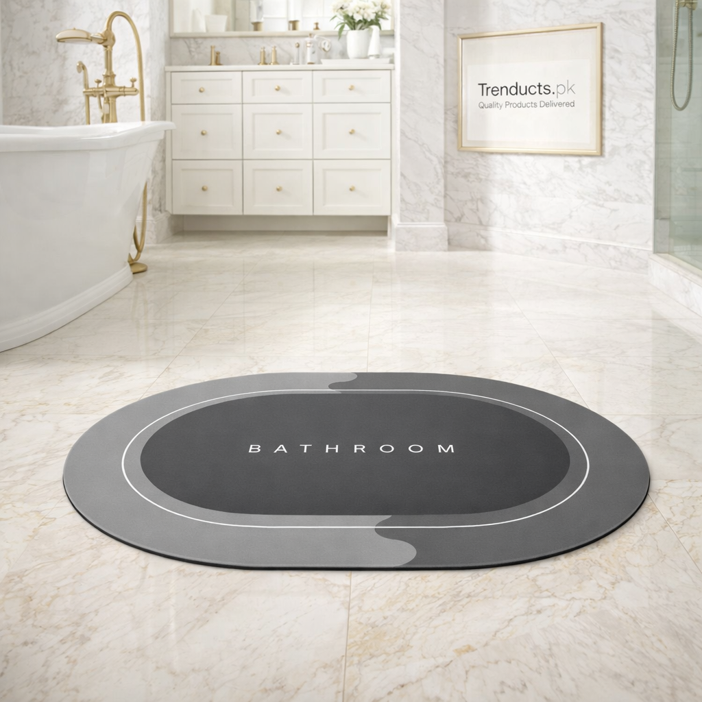 Super Absorbent Nappa Leather Bathroom Mat – Anti-Slip Quick-Dry Magic Floor Rug