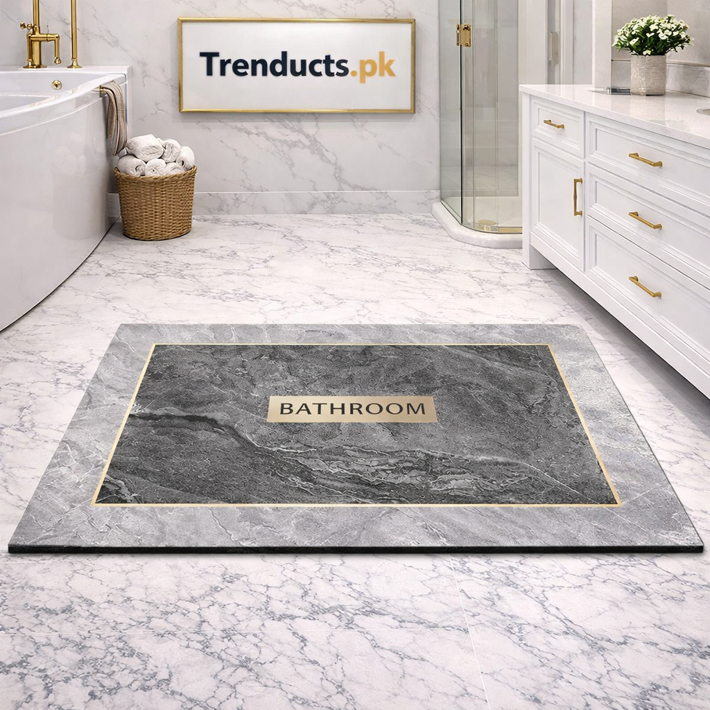Square Bath & Kitchen Mat – Super Absorbent Quick-Dry Anti-Slip Floor Rug