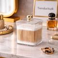 Luxury Transparent Lipstick & Makeup Cotton Swabs Holder (Random Colors)
