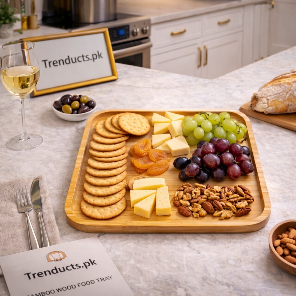 Platter Bamboo Wood Food Serving Tray