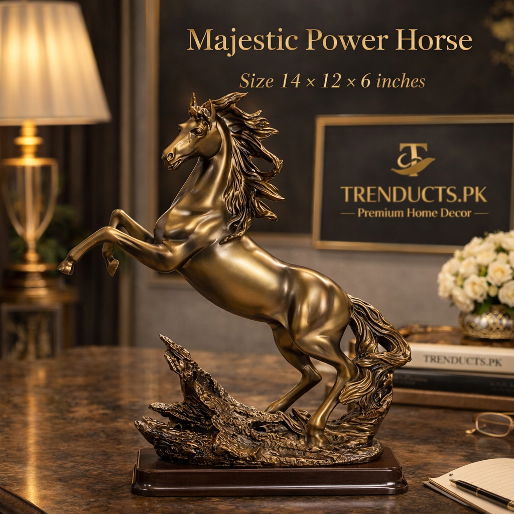 Majestic Power Horse Figurine – Large Luxury Home Decor