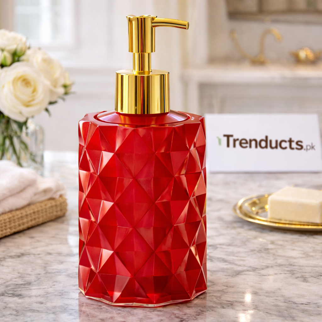 Luxury Red Diamond Design Soap Dispenser