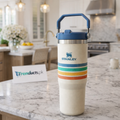 Stanley IceFlow 30oz Cream Stripe – Leak-Proof Tumbler