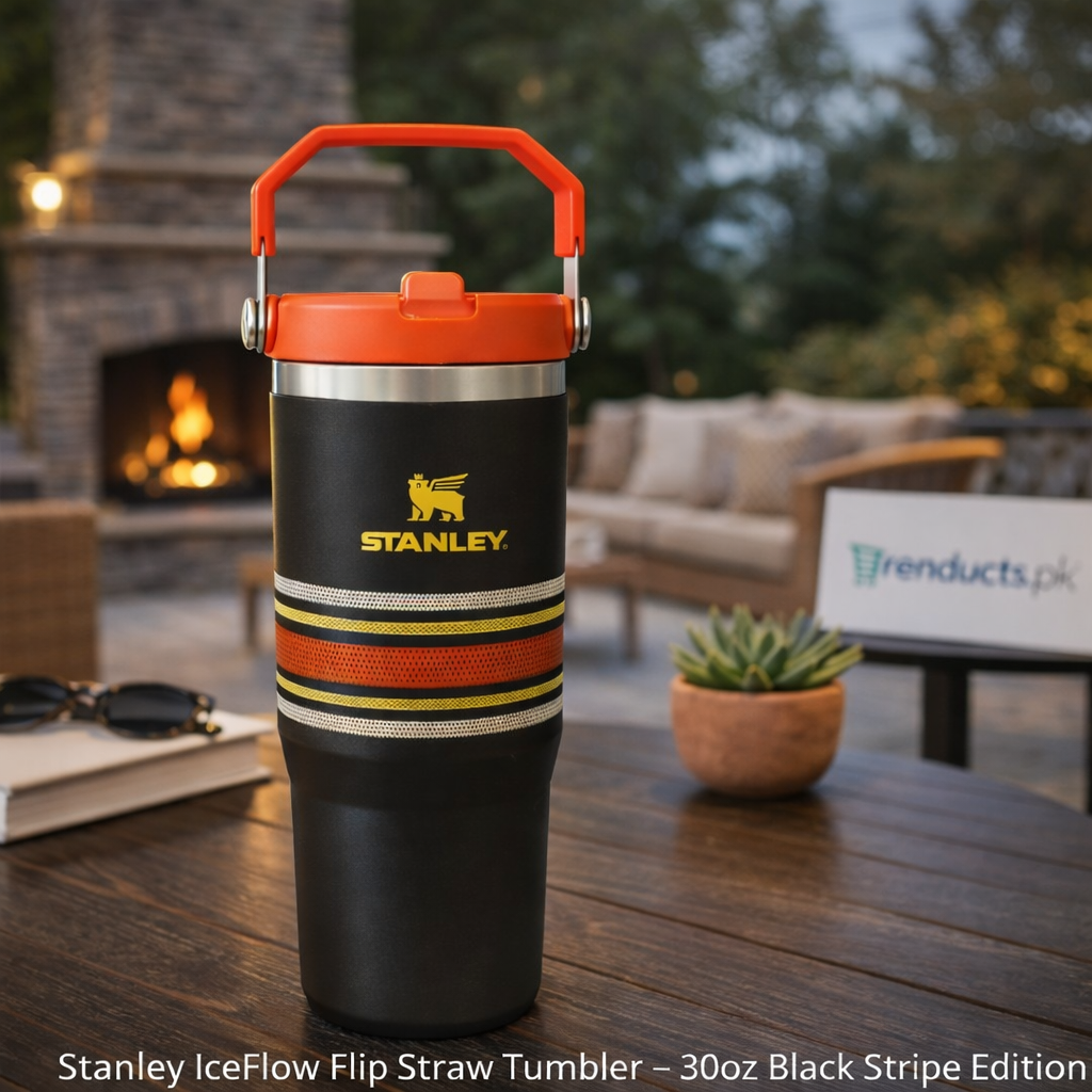 Stanley IceFlow 30oz Black Mesh – Leak-Proof Tumbler
