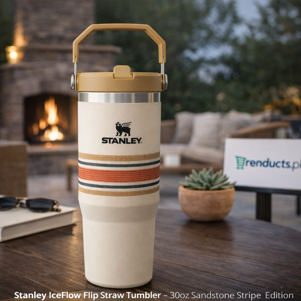 Stanley IceFlow 30oz Cream Mesh – Leak-Proof Tumbler