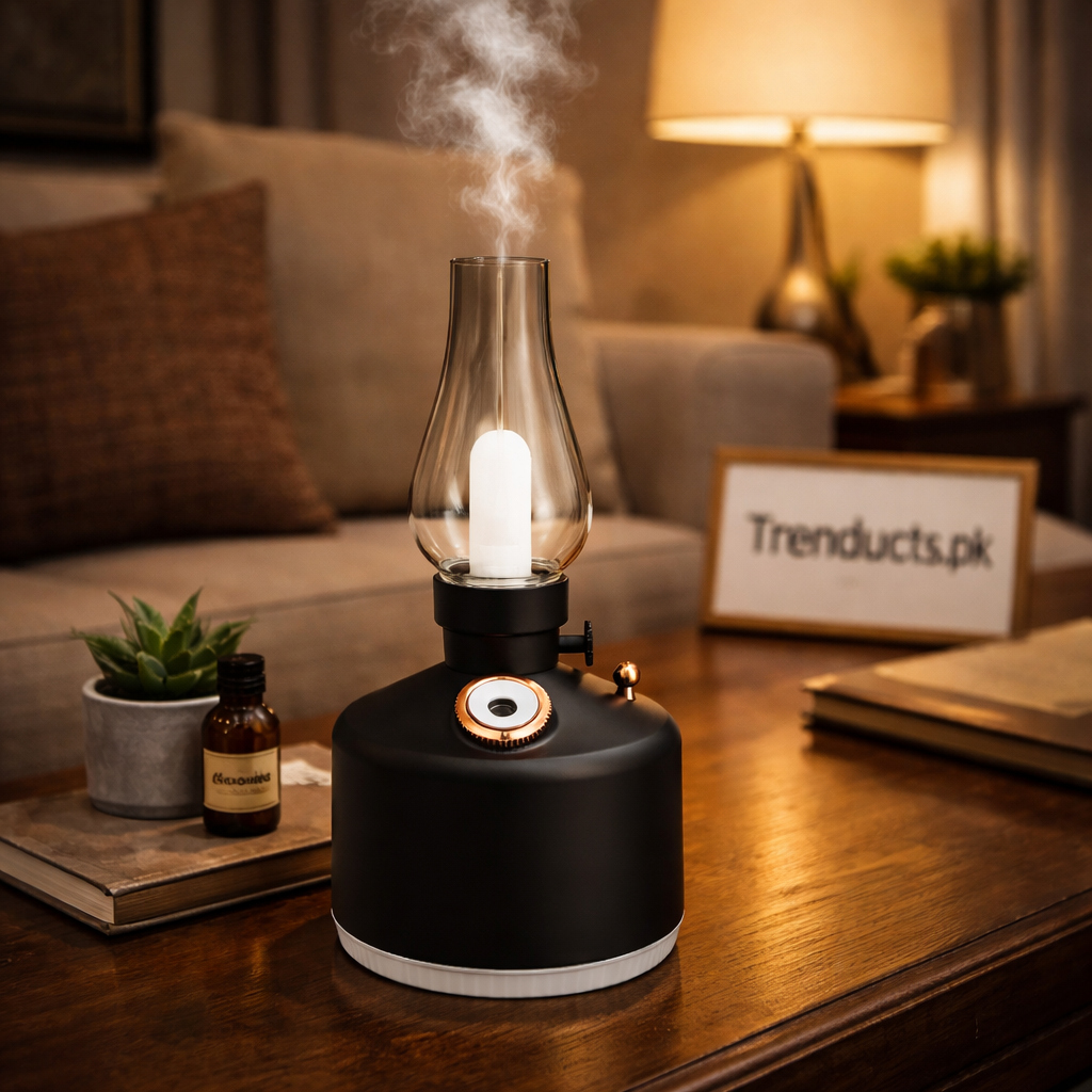 Vintage Lamp Aroma Diffuser – Retro Lantern Ultrasonic Humidifier