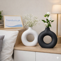 Minimalist Plastic Vase - Modern Shelf Decor (each)