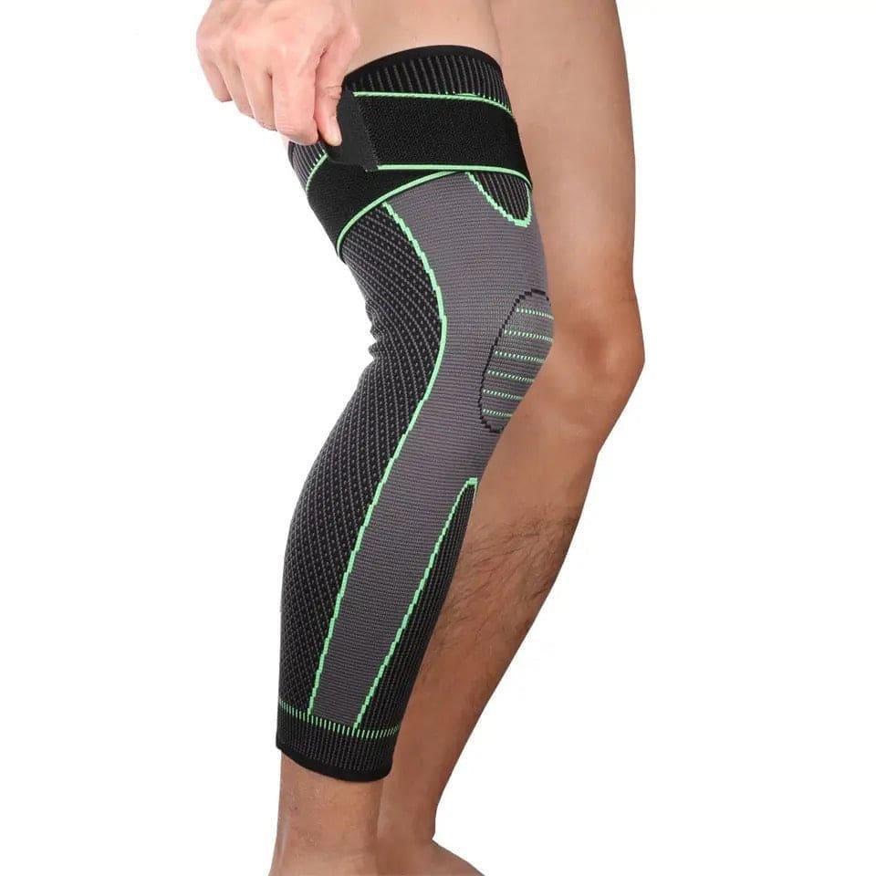 Elastic Knee Support Brace with Strap for Full-Length Protection