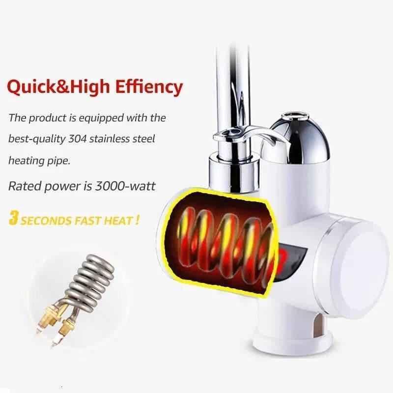 Electric Heating Faucet for Instant Hot & Cold Water – Instant Water Heater System