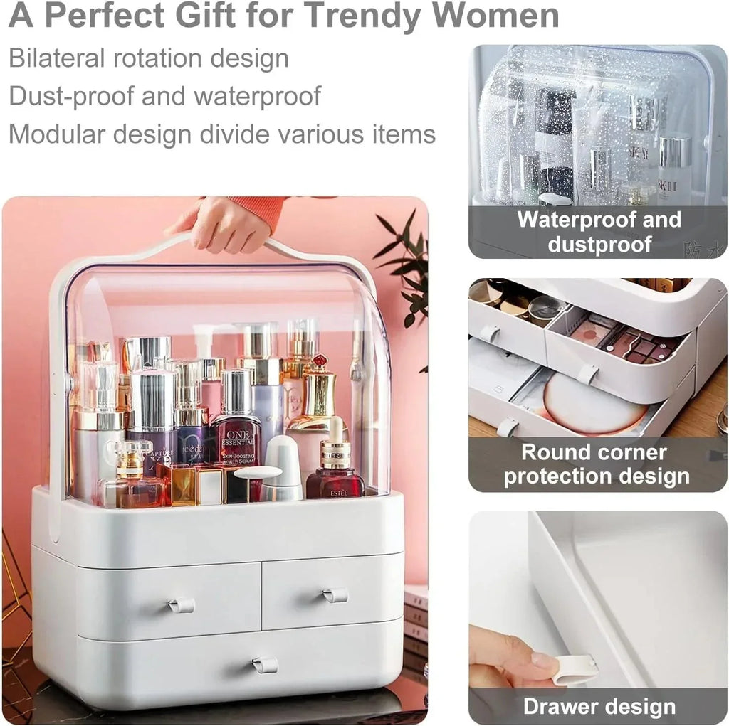 Cosmetic Organizer with Drawers: 3-Drawer Makeup Storage Solution