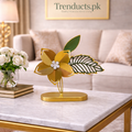 Artisanal Metal Flower Table Motif