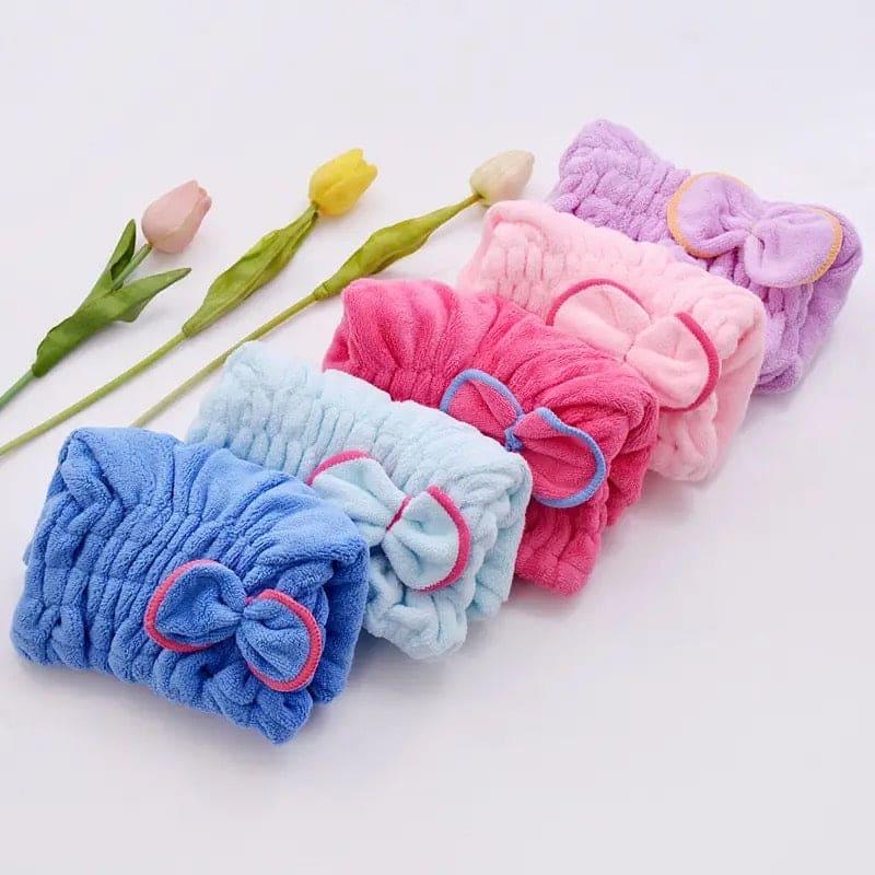 Flower Cap Towel – Quick Dry Microfiber Hair Wrap Turban