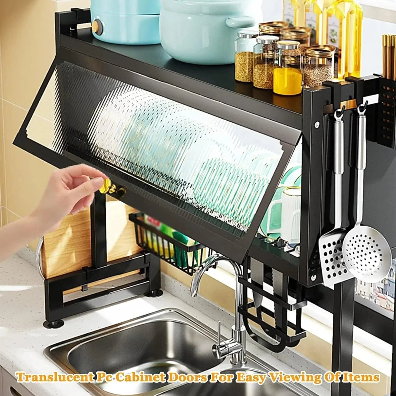 Over The Sink Rack for Kitchen Organization and Storage