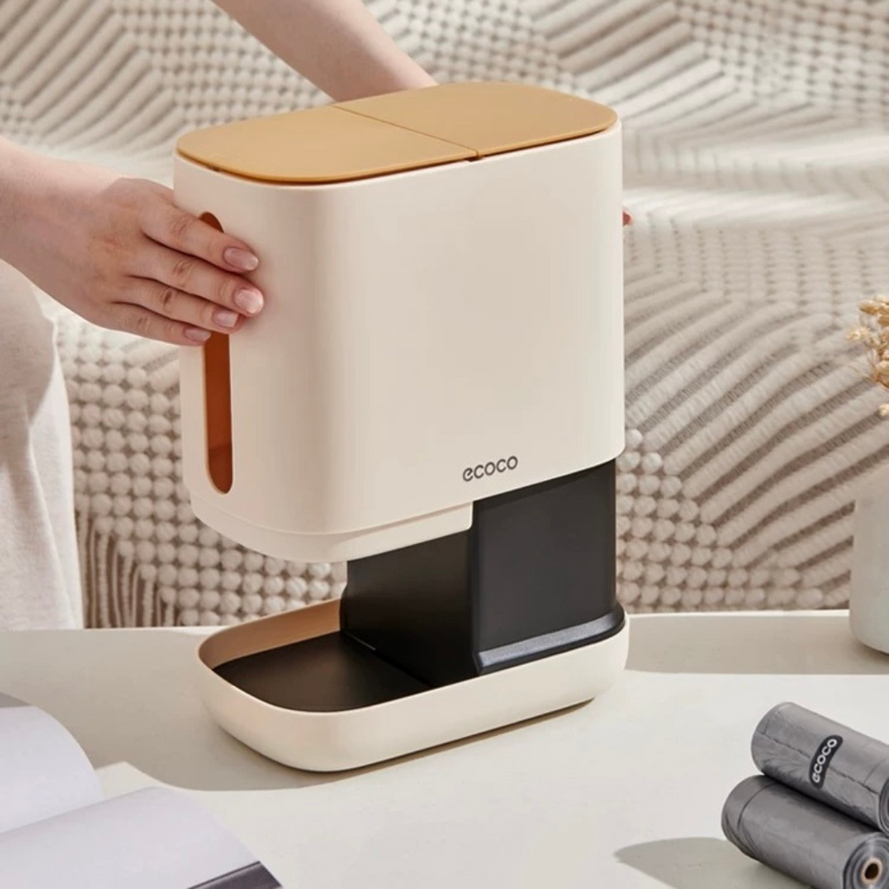 Ecoco Integrated Tissue & Trash Bin – Modern Desktop Utility